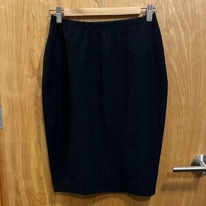 Beyond Yoga Midnight Blue-Black Pencil Skirt
